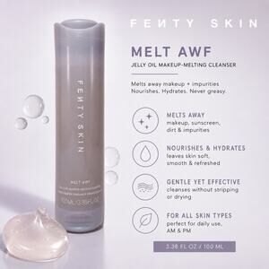 Fenty Skin Melt Awf Jelly Oil Makeup Melting Cleanser 3.38 oz 100ml New
